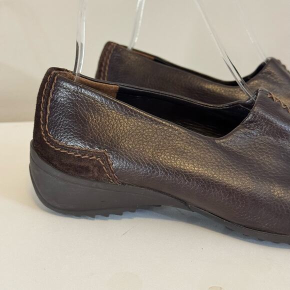 Paul Green Munchen Loafers Slip On Square Shoes Brown 4 UK Handcrafted Stitch main image 4